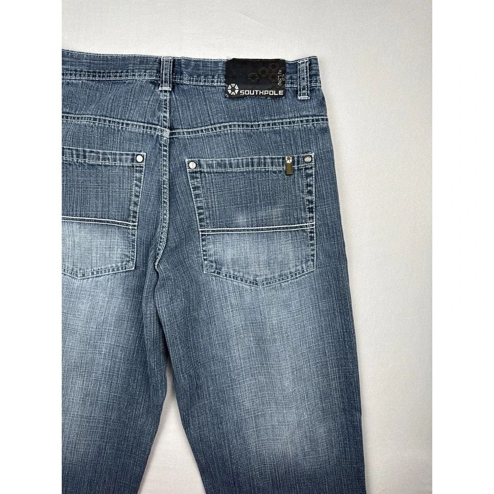 Vintage Y2K Southpole 4180 Baggy Jeans 34x30 Gold Tab Wide Leg Skater Denim